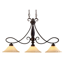 Golden Canada 8106-10 CDB - Wry Lighting Torbellino 3-light Island Light in Cordoban Bronze and Remolino Glass